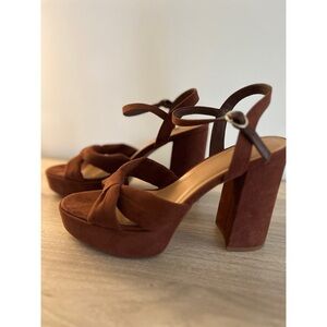 A New Day Brown Platform Heels